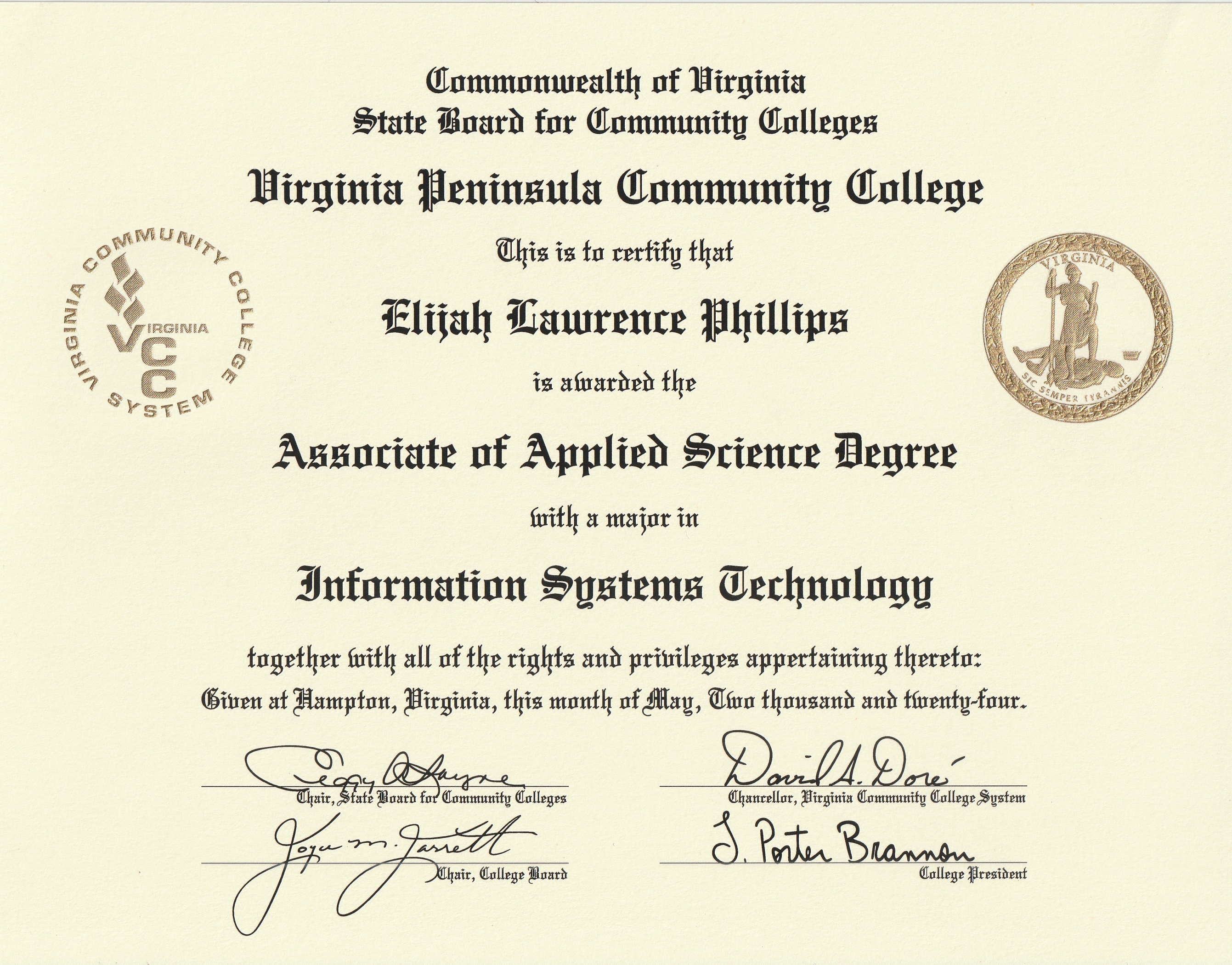 Associate Degree VPCC